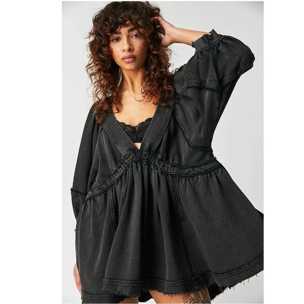 FREE PEOPLE FEELING CUTE SWEATSHIRT TUNIC DRESS Size L